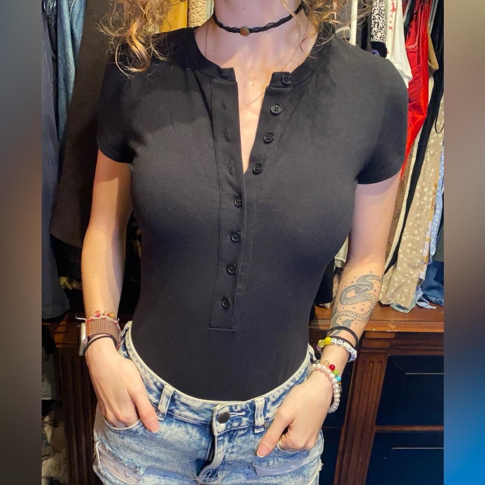 Reformation Black Bodysuit
